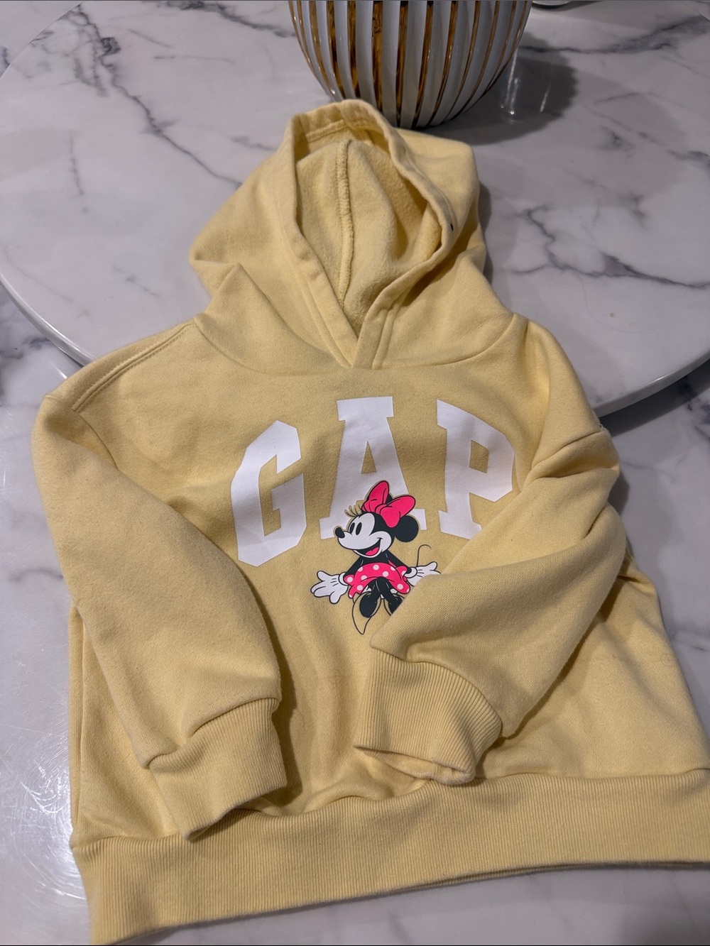 GAP Yellow Minnie Mouse Hooded Sweatshirt